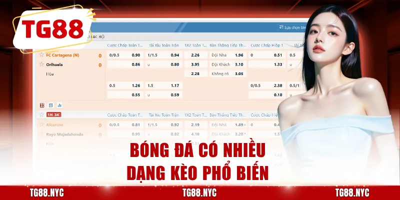 Saba Sport - Cách Đọc Kèo Thể Thao Trực Tuyến Tại TG88 3 Bóng đá có nhiều dạng kèo phổ biến