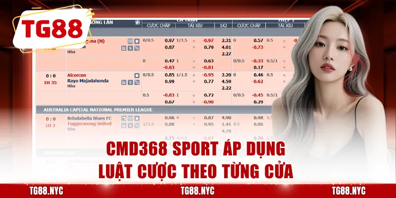 CMD368 Sport – Trải Nghiệm Cá Cược Thể Thao Trực Tuyến 2 CMD368 Sport áp dụng luật cược theo từng cửa