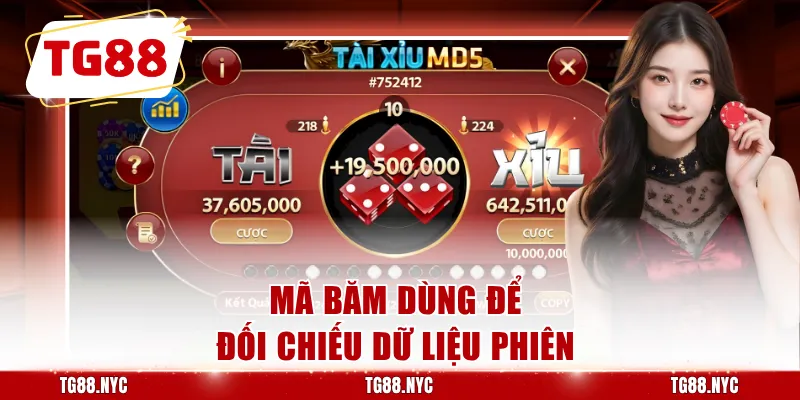 Mã băm dùng để đối chiếu dữ liệu phiên